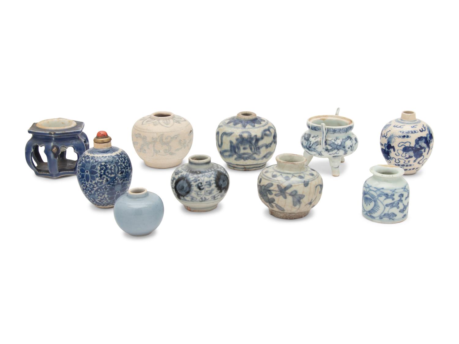 10 Chinese Blue and White Porcelain Articles