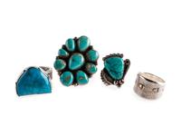 Navajo Silver and Turquoise Rings