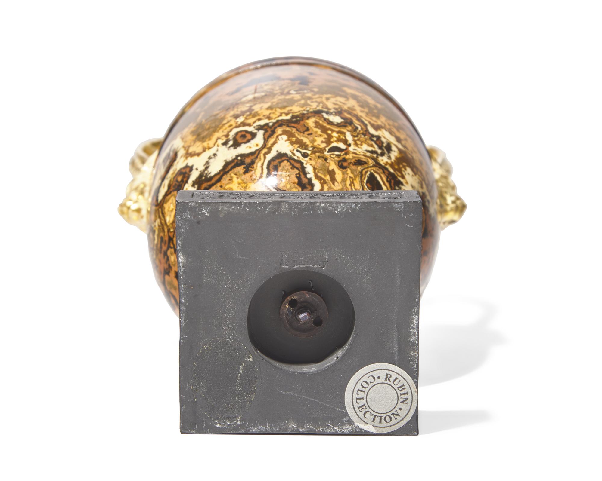 A Wedgwood Parcel-Gilt Agateware Urn