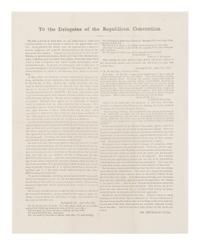 [LINCOLN-HAMLIN CAMPAIGN]. "Republican" Supplement...Chicago Convention Adjourned! Lincoln Nominated!! For President! [Pekin, IL] : Tazewell Republican, ca 19 May 1860.