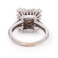 Cultured Pearl, Diamond, and Platinum Ring