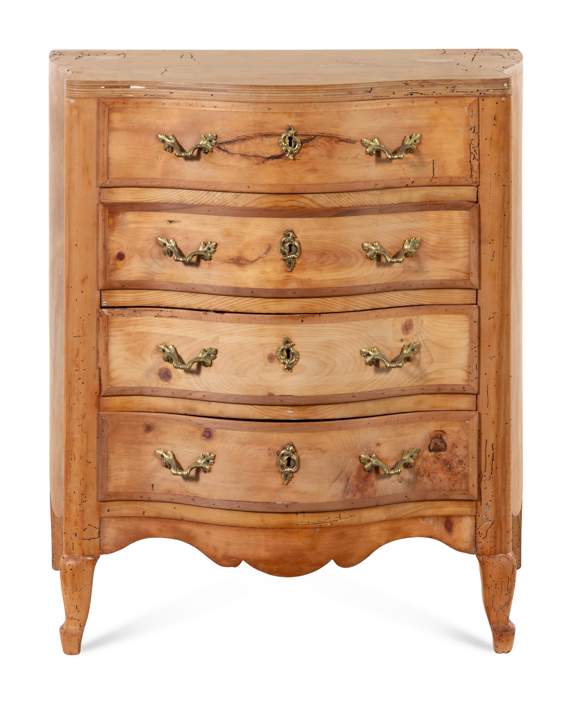 A Continental Fruitwood Chest of Drawers