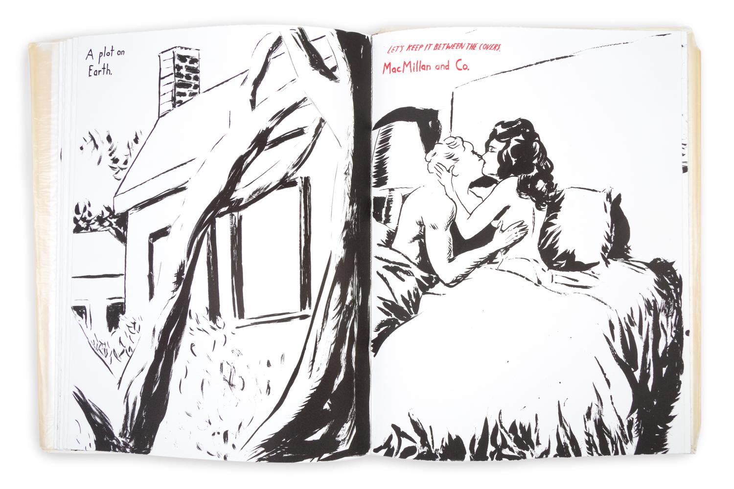 Raymond Pettibon, (American, b. 1957), Plots on Loan, 2001 (complete illustrated book with 72 lithographs bound as issued)