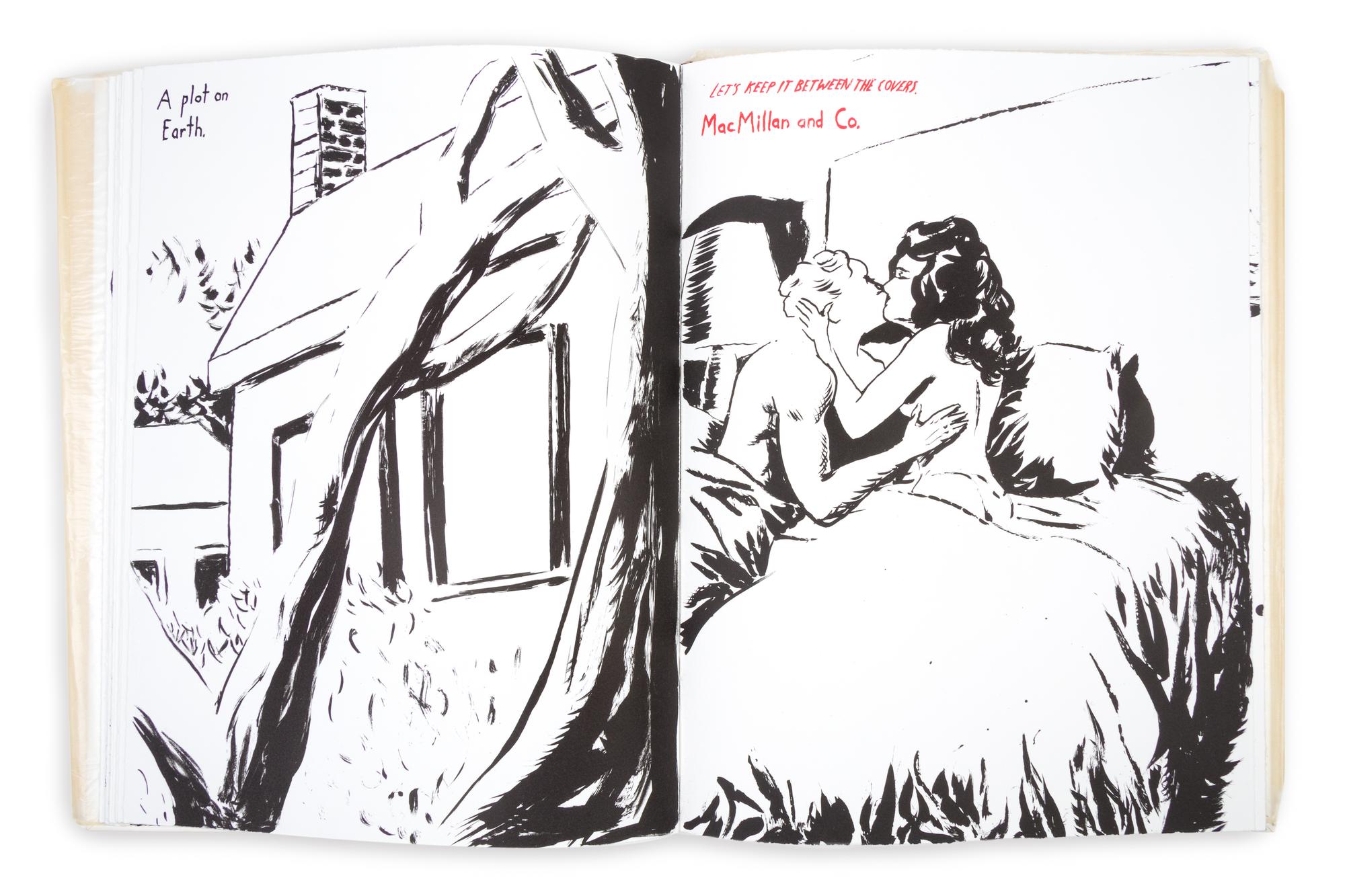 Raymond Pettibon, (American, b. 1957), Plots on Loan, 2001 (complete illustrated book with 72 lithographs bound as issued)
