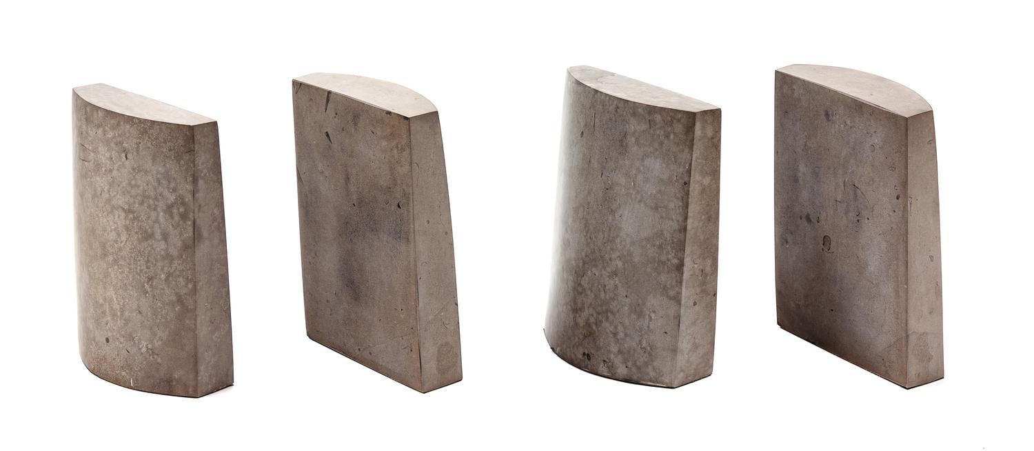 Two Pairs of Stone Book Ends Height 8 inches. — 20TH CENTURY