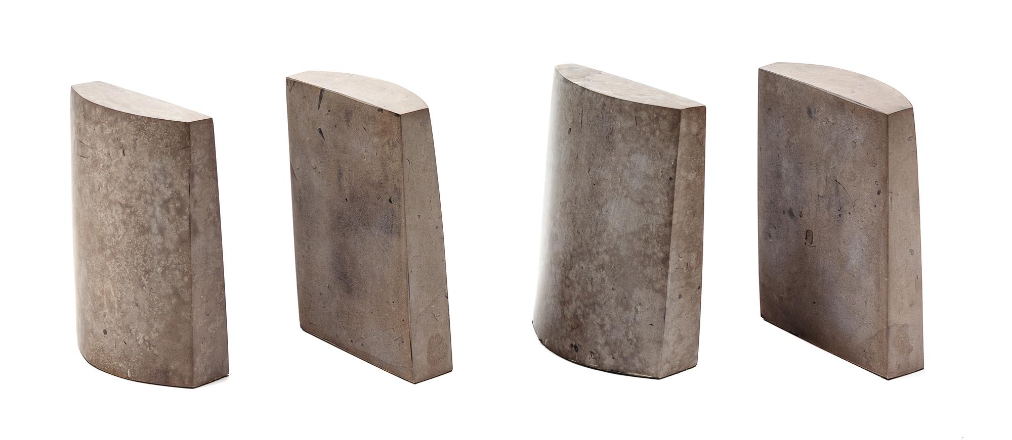 Two Pairs of Stone Book Ends Height 8 inches. — 20TH CENTURY