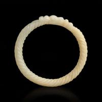 A Chinese white jade bangle 白玉手镯 Mid to late Qing dynasty ????
