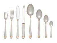 A Christofle Aria Silver-Plate Flatware Service