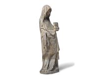 A French Carved Limestone Sculpture of a Female Saint Possibly Depicting Saint Catherine of Alexandria