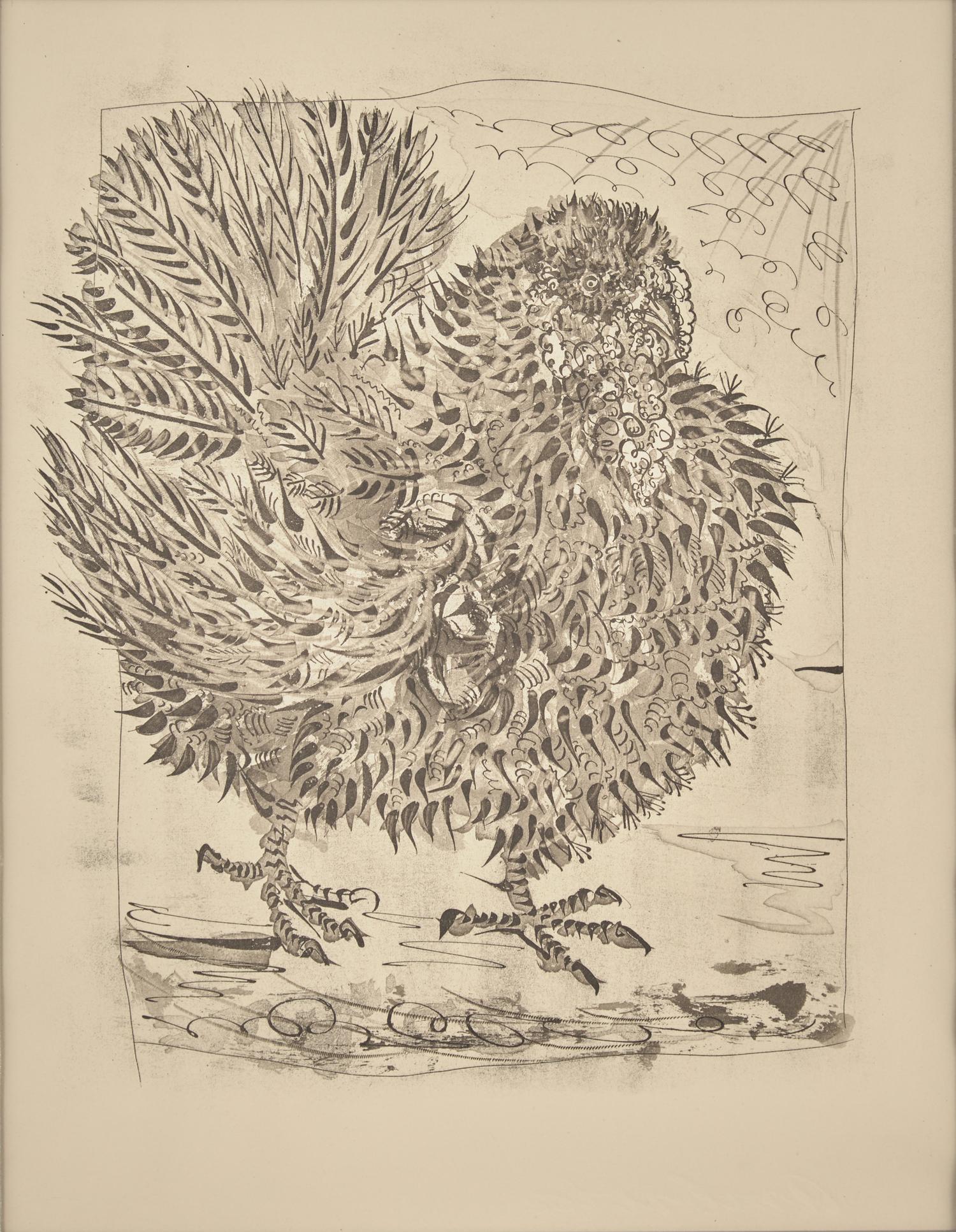 A group of six prints from L'Histoire Naturelle (Le Chevre (The Goat); Le Crapaud (The Toad); Le Chien (The Dog); Le Taupeau (The Bull); Le Dindon (The Turkey); L'Araignee (The Spider)) , 1942