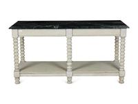 An Italian Baroque Style Painted Faux Marble-Top Console Table