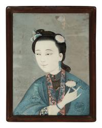 Two Chinese Reverse Paintings on Glass
