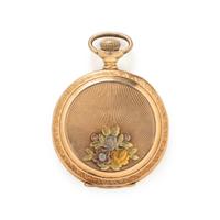WALTHAM, 14K TRICOLOR GOLD POCKET WATCH