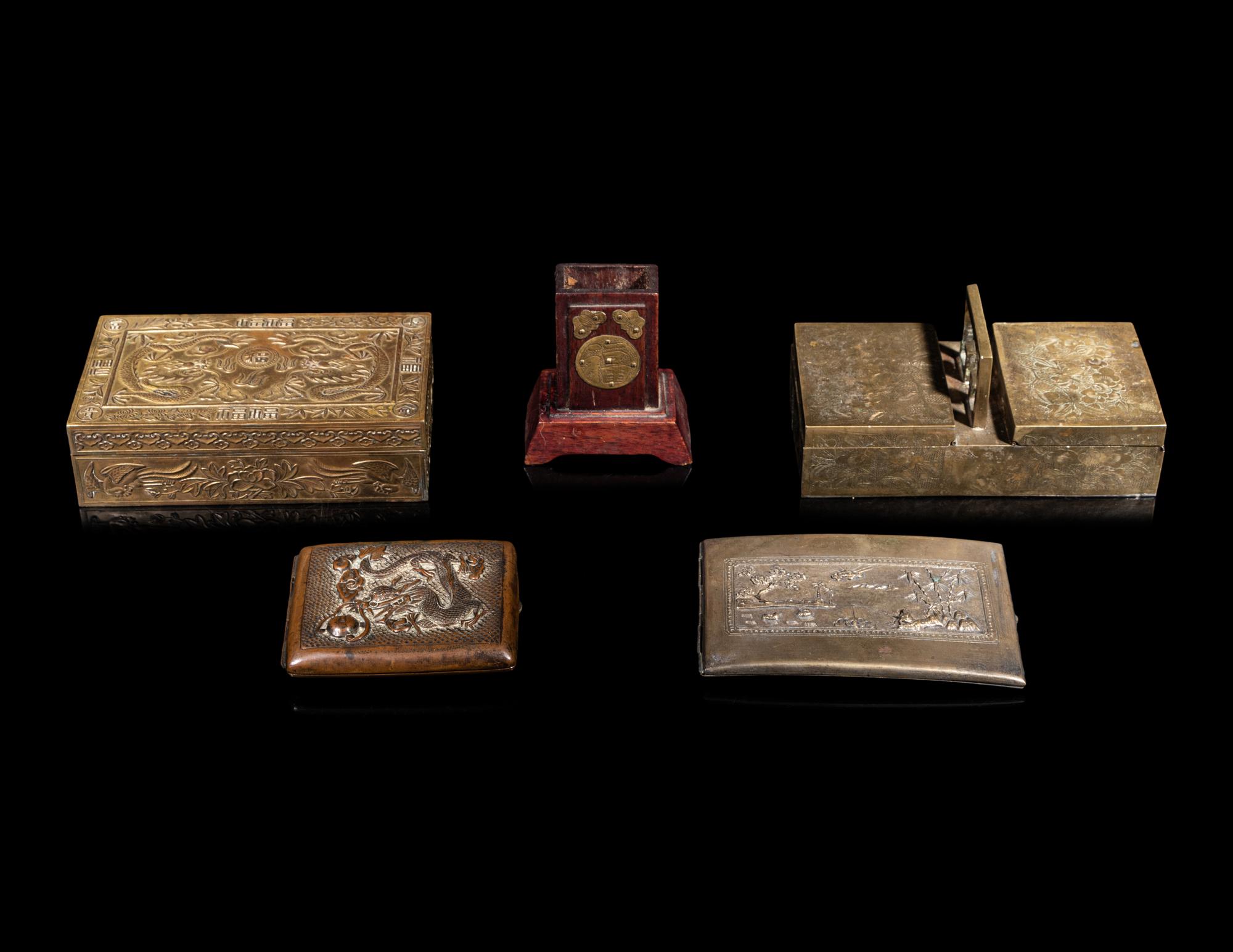 Five Chinese Metal Scholar's Objects