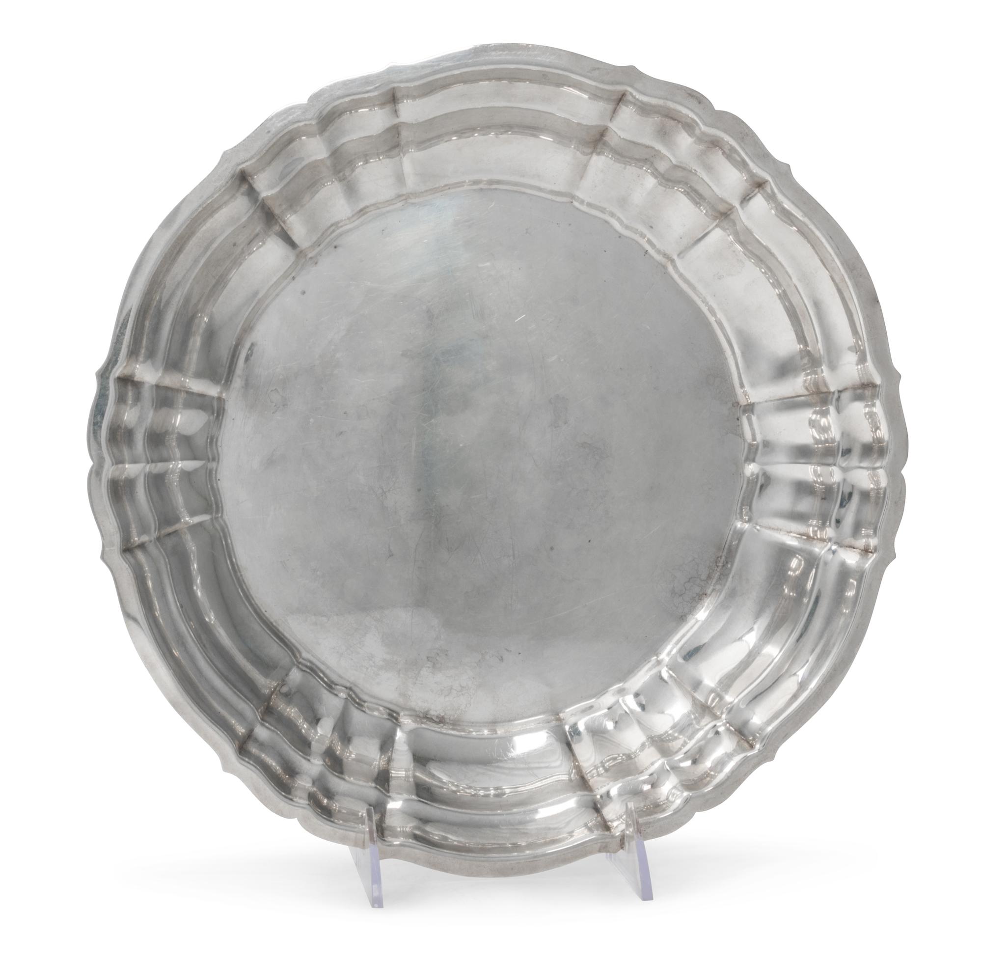 An American Silver Bowl, Gorham Mfg. Co., Providence, RI, Chippendale pattern, with a shaped circular border.