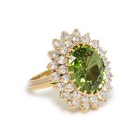 PERIDOT AND DIAMOND RING