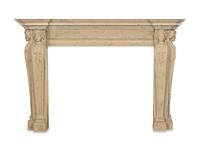 An Italian Renaissance Style Simulated Marble Fireplace Surround