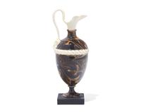 A Wedgwood and Bentley Agateware and Creamware Ewer