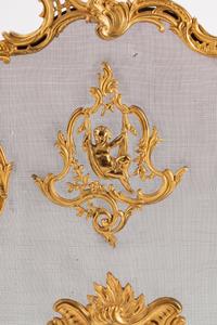 A Louis XV Style Gilt-Bronze Firescreen — 19TH CENTURY