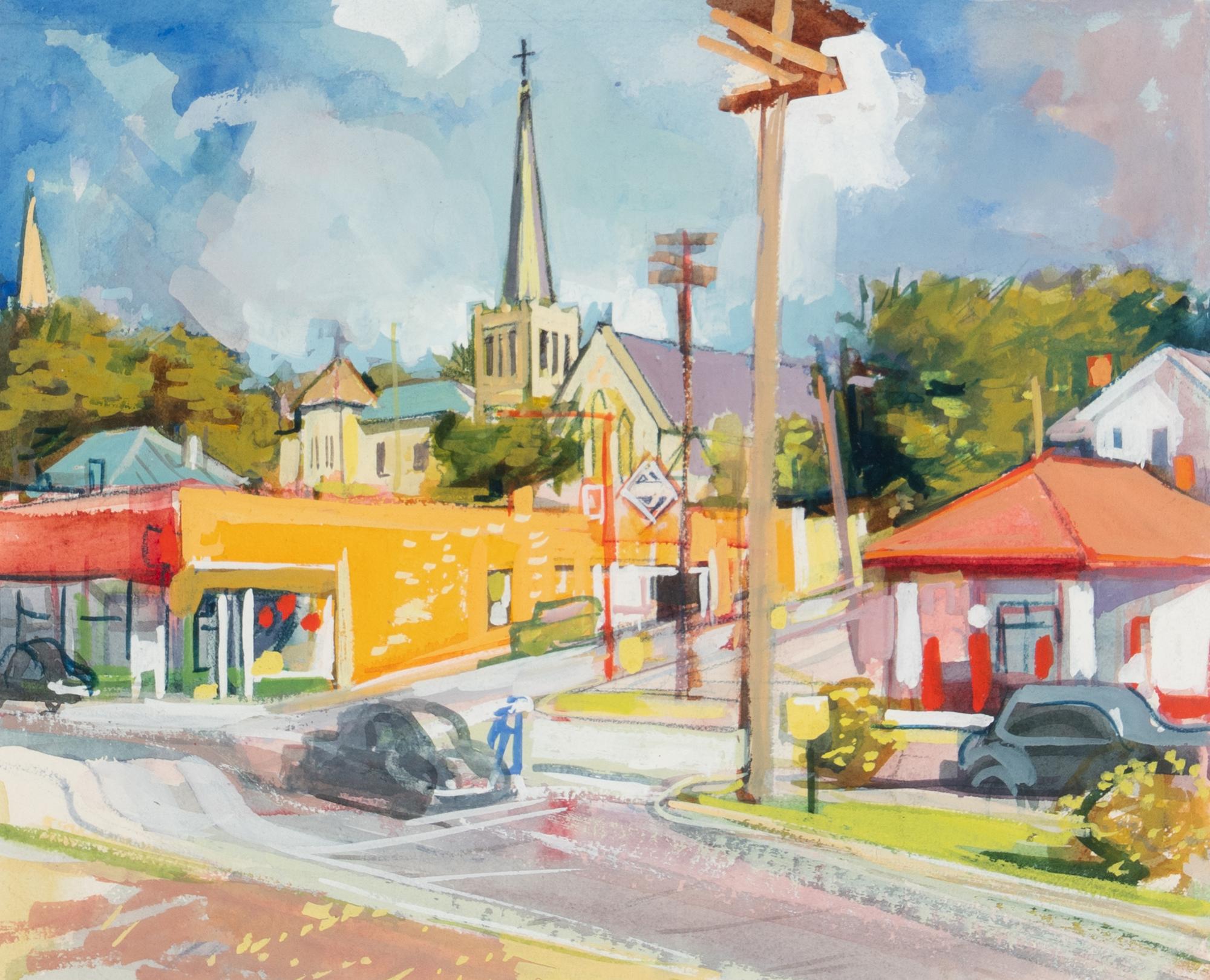 Skelly Gas and Church Steeple