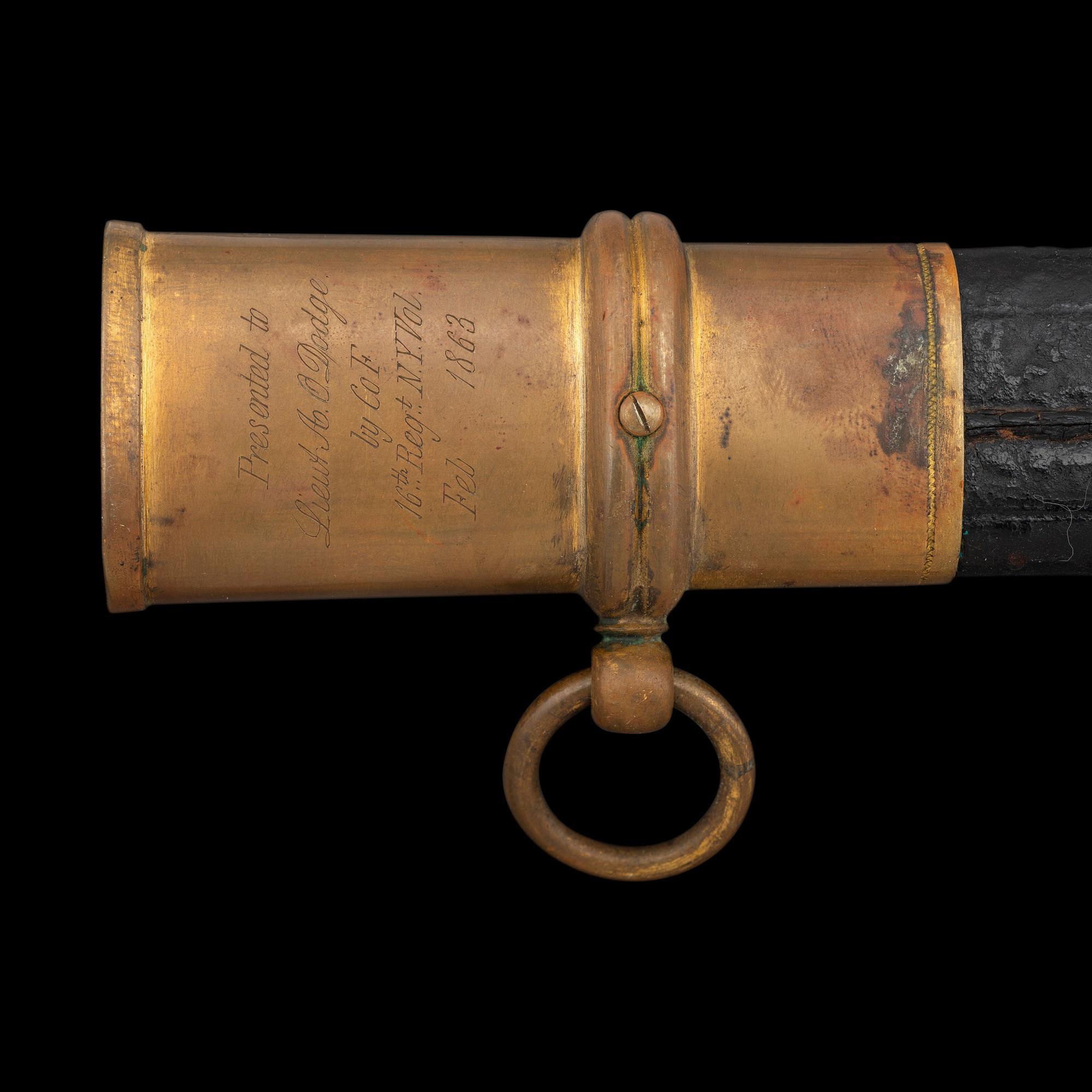 Cased Clauberg Model 1850 Foot Officers Sword Presented to Lt. Asaph Dodge of the 116th NY with Belt and Sash