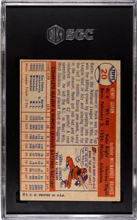 A Group of 1957 Topps Mickey Mantle, Hank Aaron and Ernie Banks Baseball Cards No. 20 (SGC Authentic)