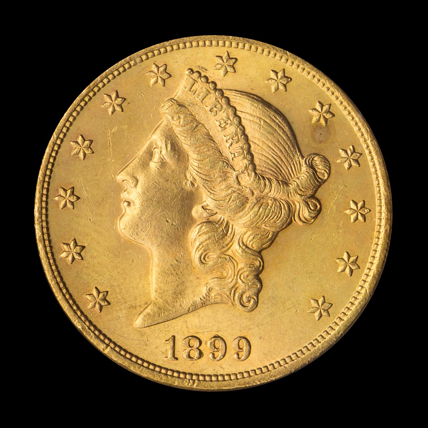 A United States 1899 Liberty Head $20 Gold Coin
