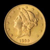 A United States 1899 Liberty Head $20 Gold Coin