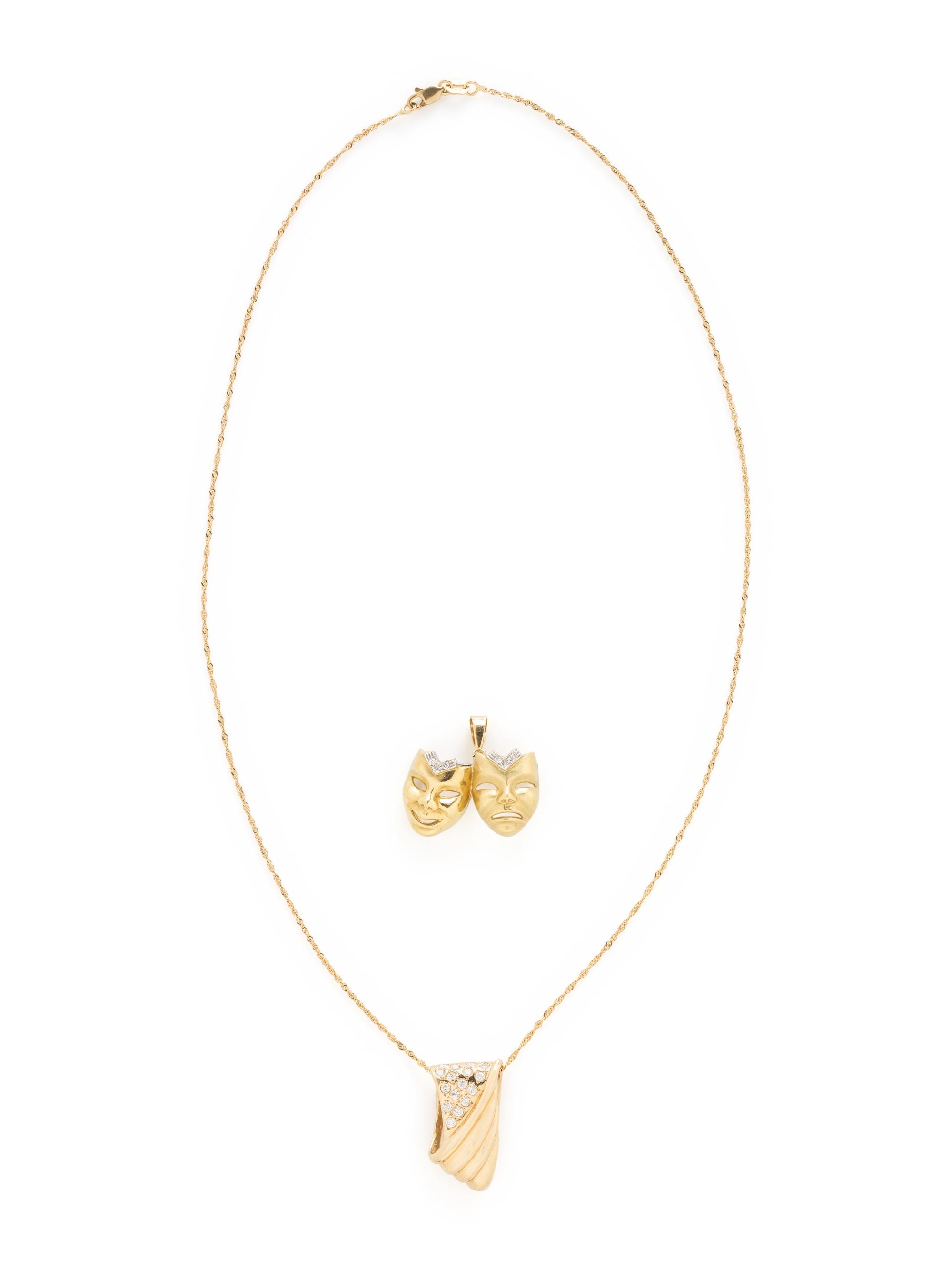 COLLECTION OF YELLOW GOLD AND DIAMOND JEWELRY