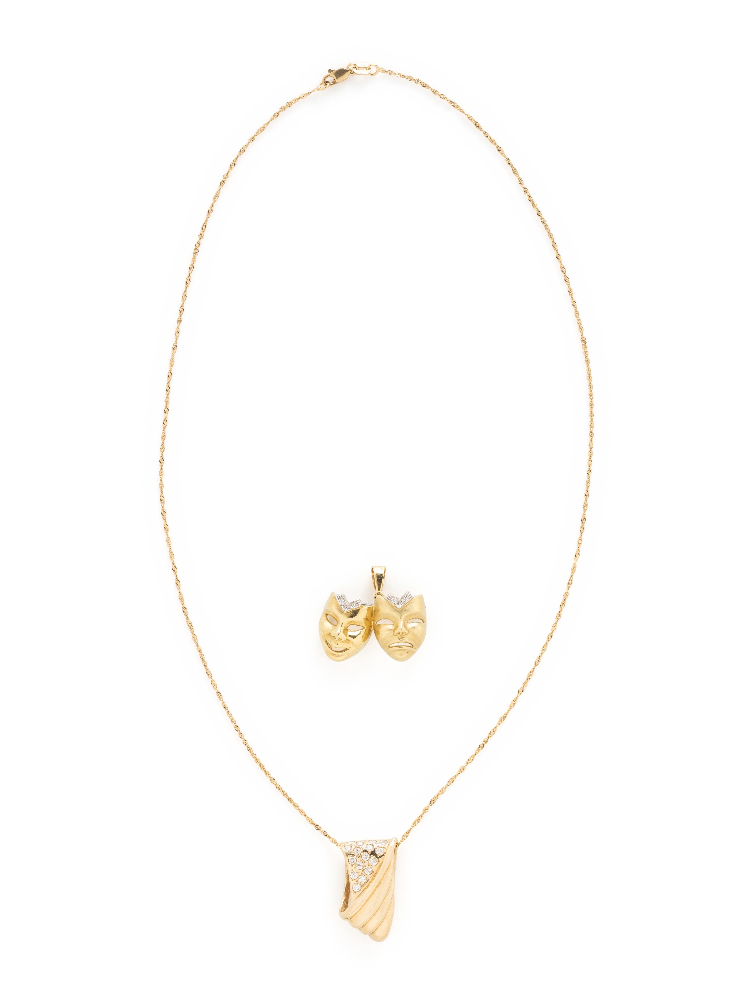 COLLECTION OF YELLOW GOLD AND DIAMOND JEWELRY