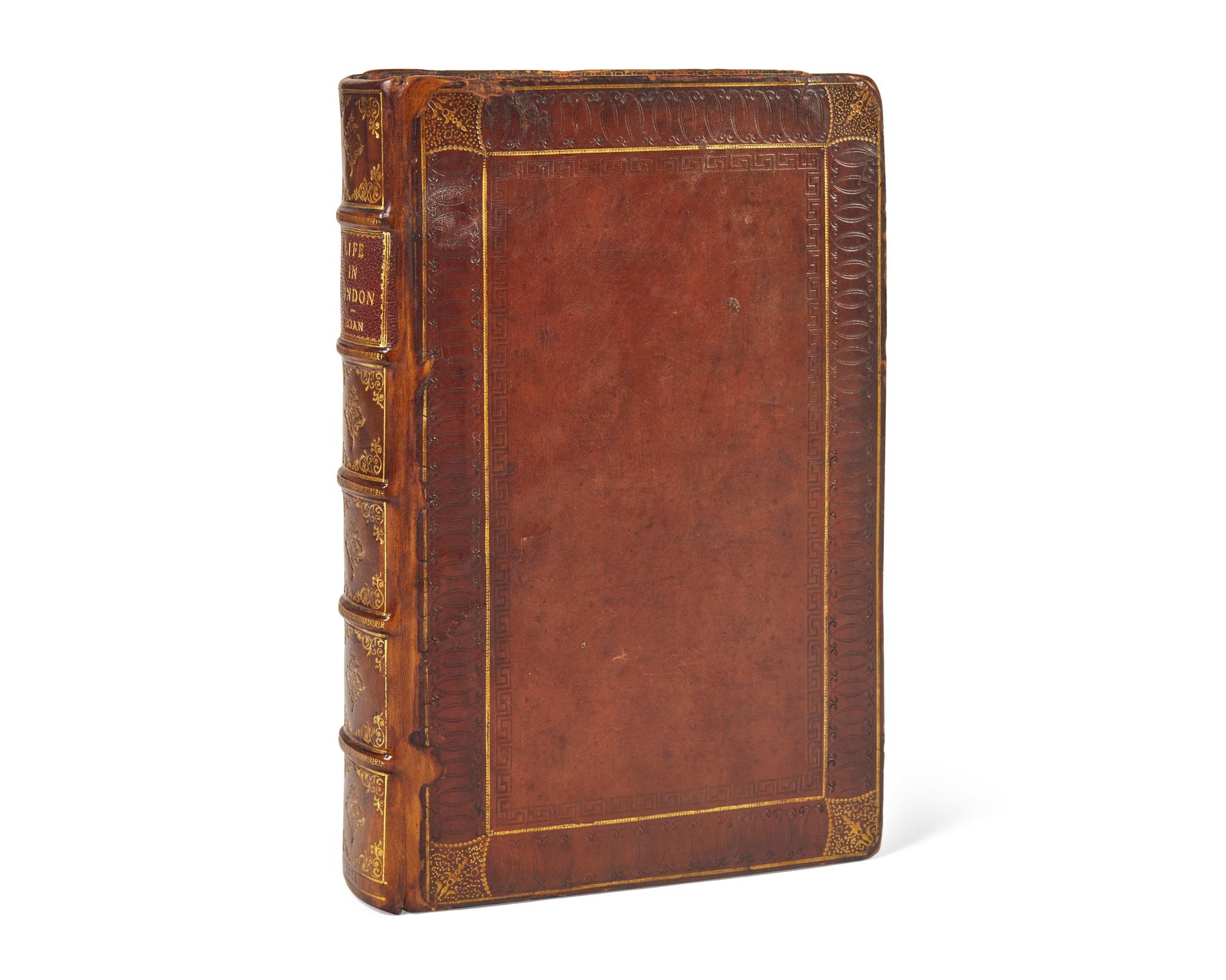 [ILLUSTRATED BOOKS]. EGAN, Pierce. Life in London; or, the Day and Night Scenes of Jerry Hawthorn, Esq. and his Elegant Friend Corinthian Tom… London: Printed for Sherwood, Neely, and Jones, 1821.