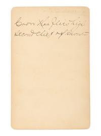 [GOFF, O.S. (1843-1916), photographer]. Cabinet card portrait of Crow Flies High. [Bismarck, Dakota Territory].