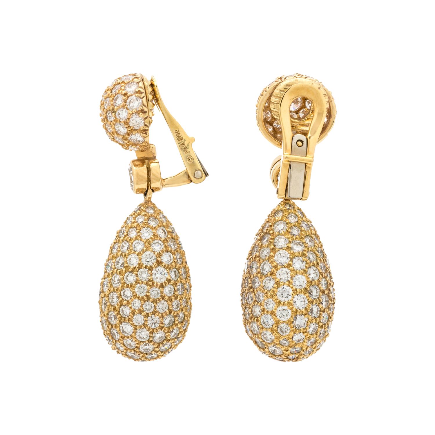 JEAN VITAU, DIAMOND EARCLIPS