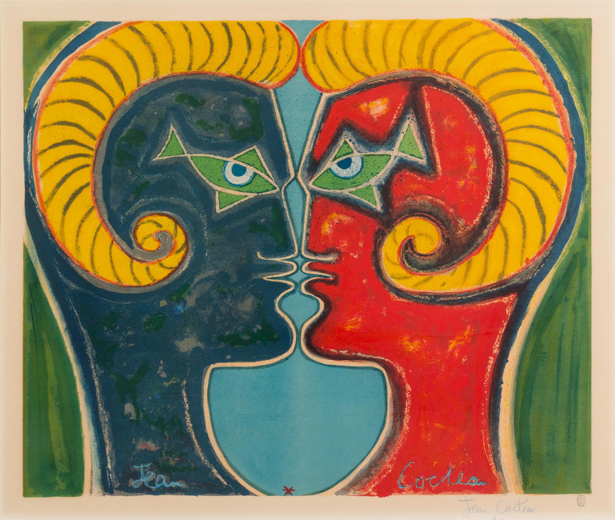 Jean Cocteau, (French, 1889-1963), Profils aux poissons