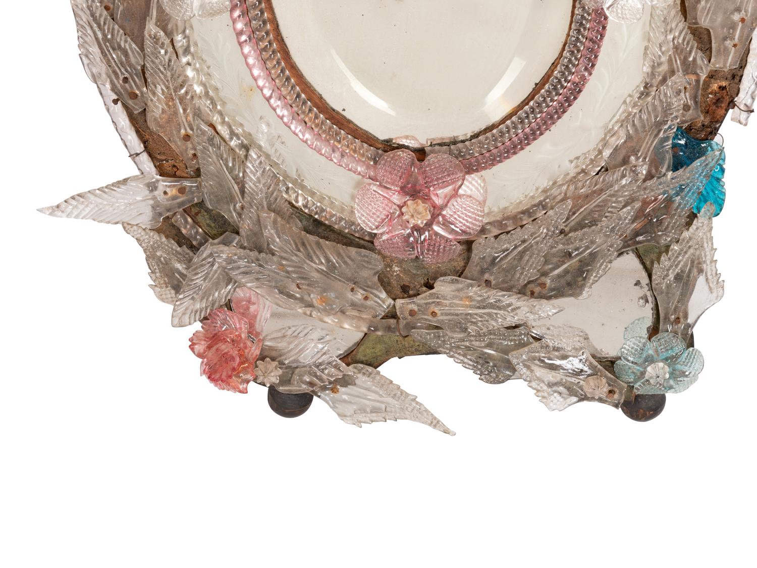 A Venetian Etched Glass Mirror