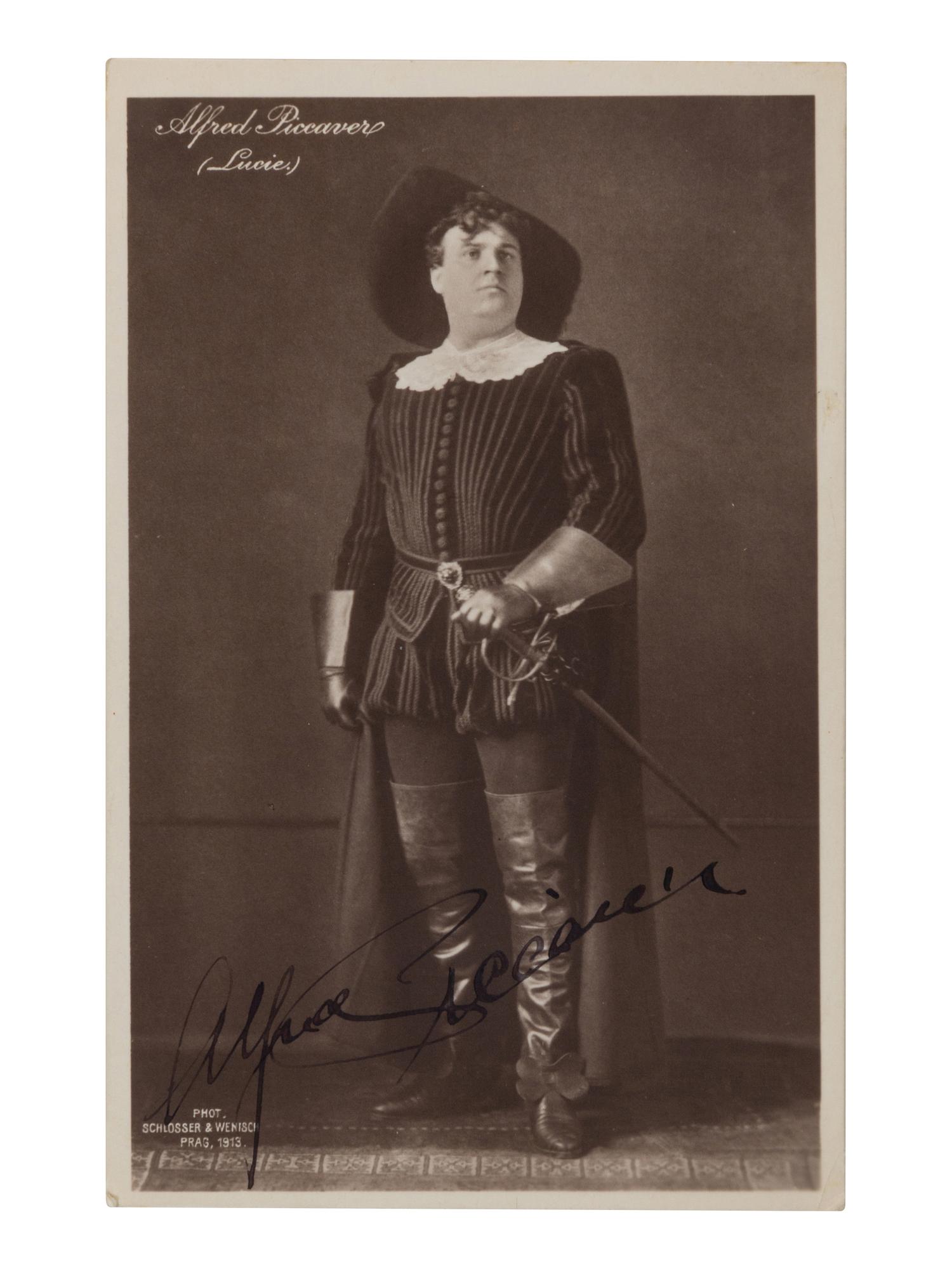 [20TH-CENTURY OPERA SINGERS]. A group of 5 signed photographs or photographic prints of opera singers from the 1910s, comprising images of: