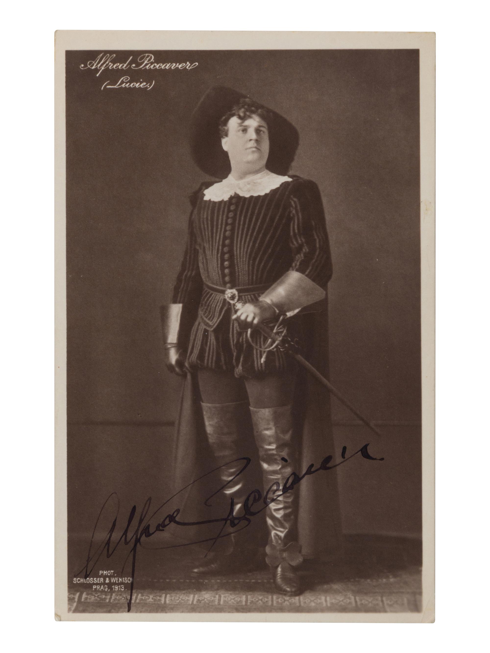 [20TH-CENTURY OPERA SINGERS]. A group of 5 signed photographs or photographic prints of opera singers from the 1910s, comprising images of:
