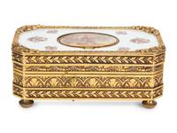 A West German Gilt Metal and Enamel Singing Bird Automaton Box — 20TH CENTURY