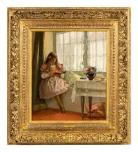 A Young Girl Reading by the Window
