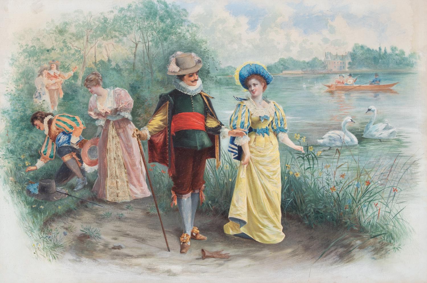 Artist Unknown, (Continental, 19th Century), A Stroll by the River