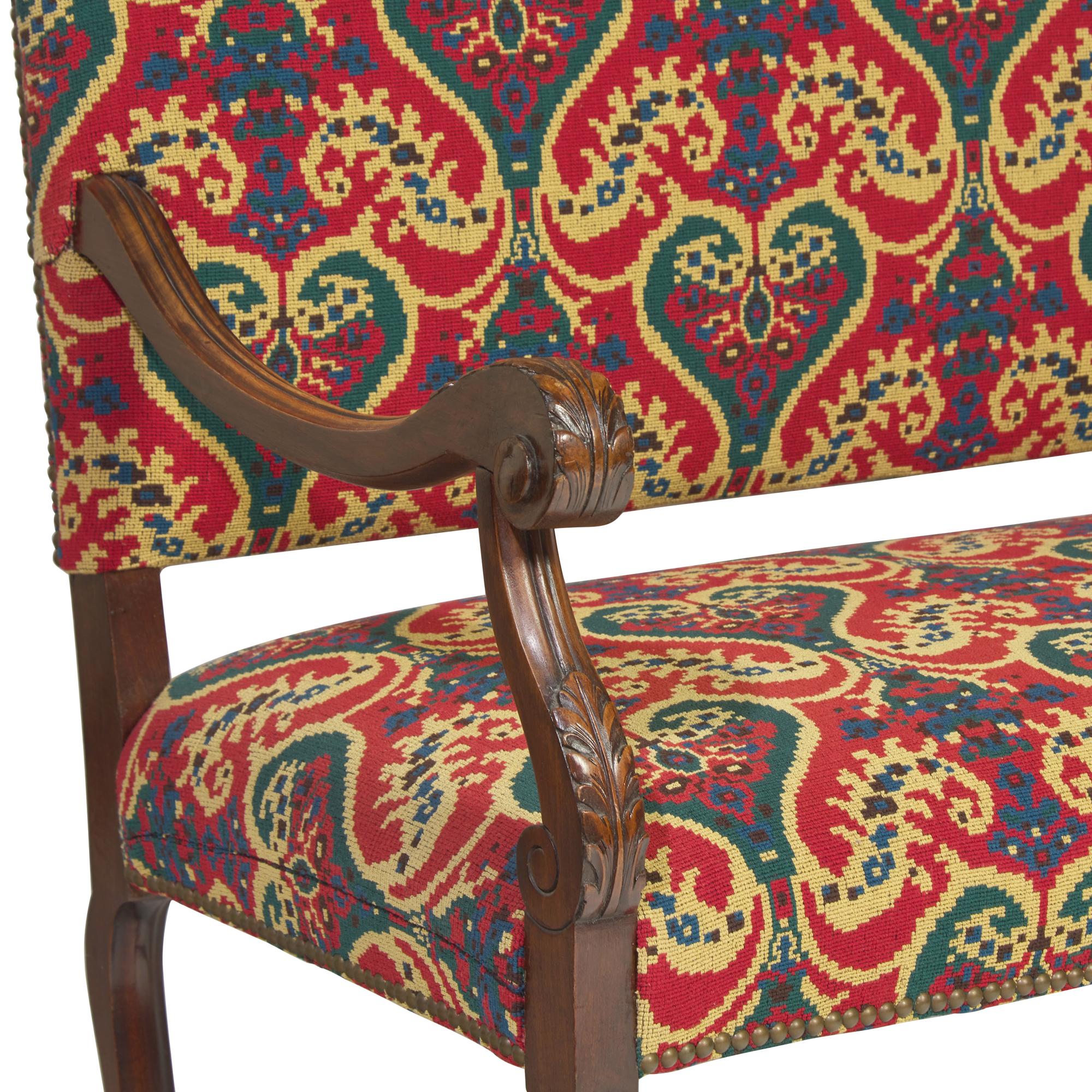 A Baroque Style Walnut Settee