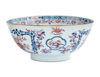 Three Chinese Export Famille Rose Porcelain Bowls