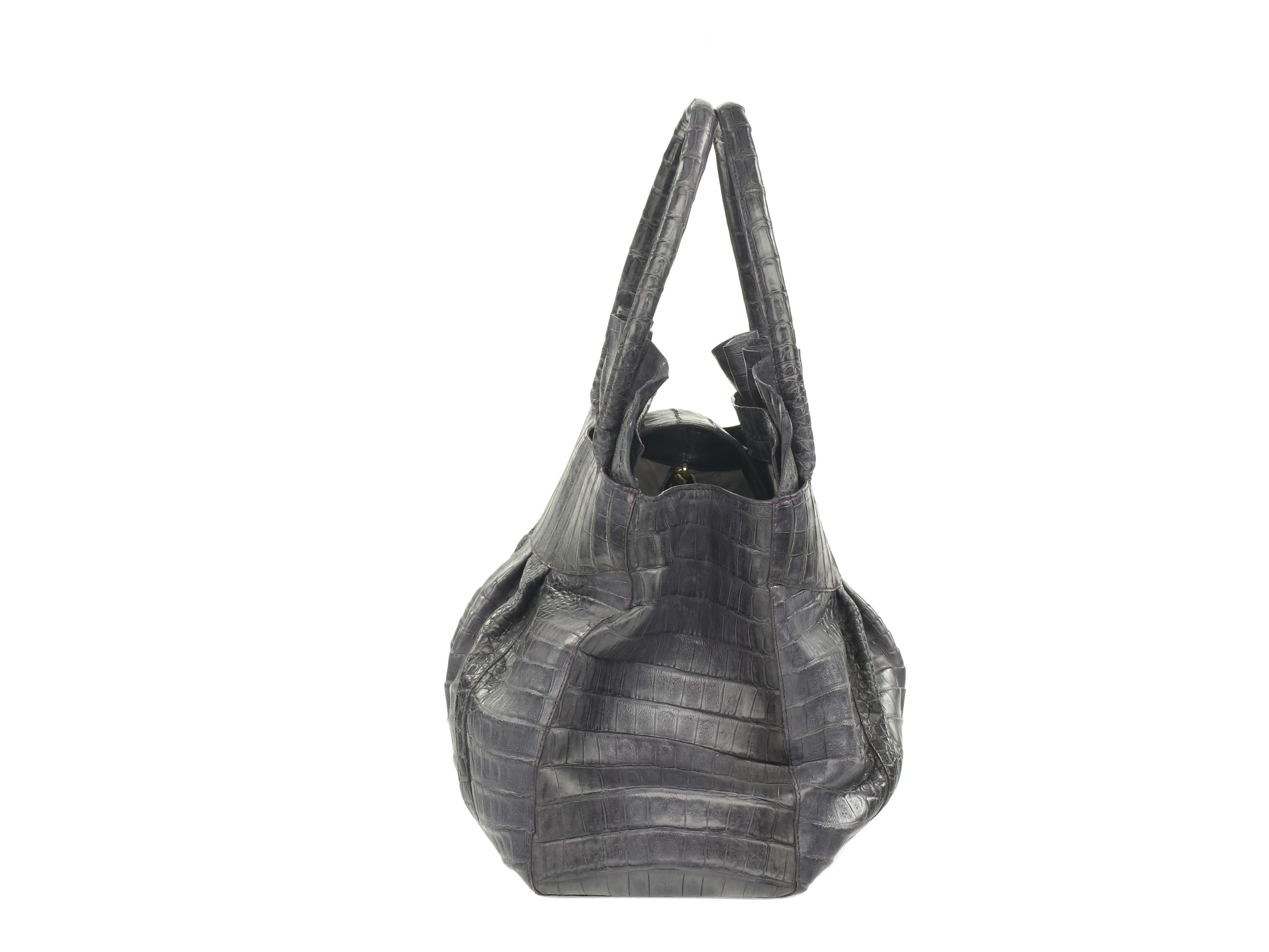 Nancy Gonzalez Purple Crocodile Handbag