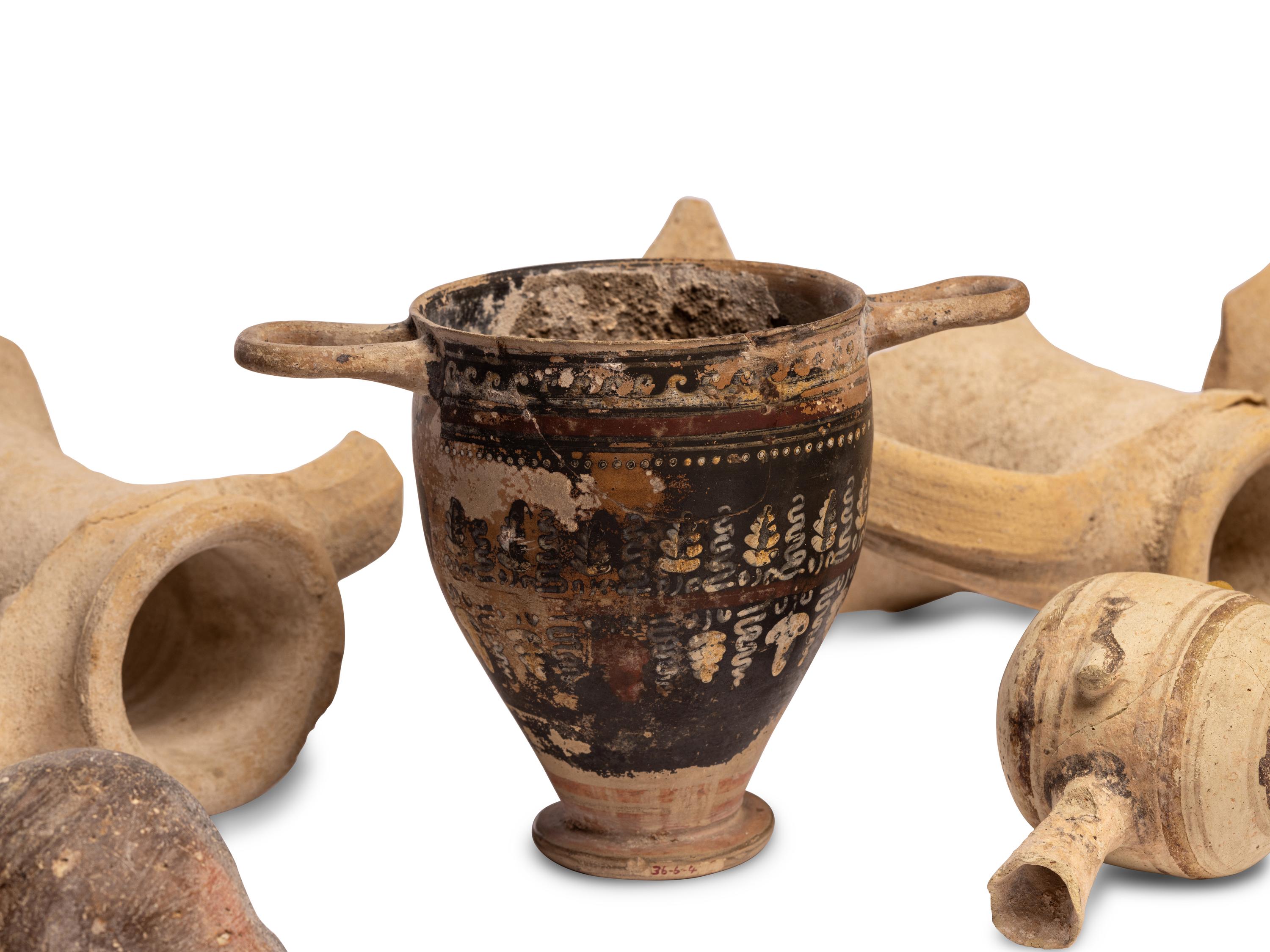 Seventeen Greco-Roman Fragmentary Vessels and Oil Lamps