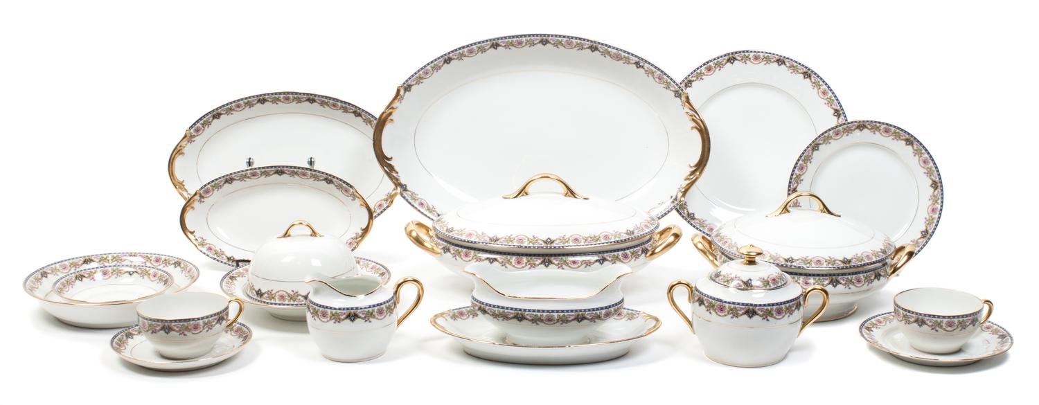 A Limoges Porcelain Dinner Service Width of widest article 13 inches. — 20TH CENTURY
