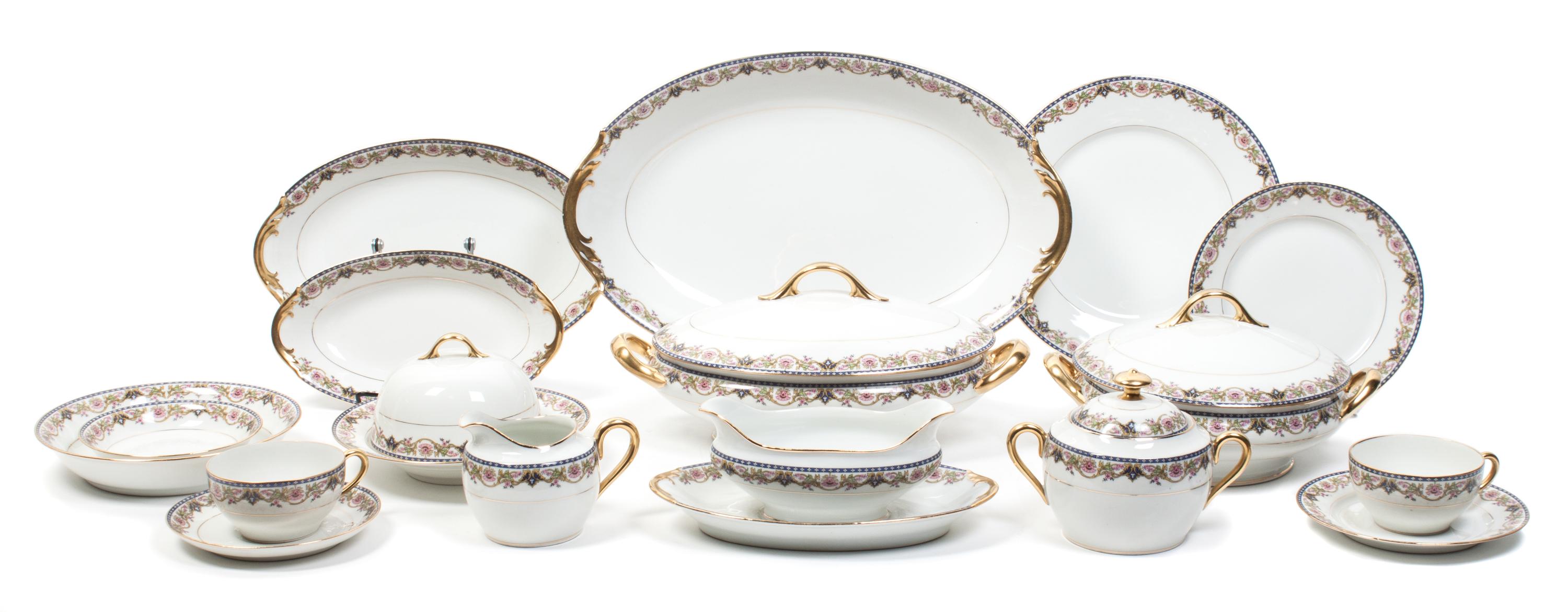A Limoges Porcelain Dinner Service Width of widest article 13 inches. — 20TH CENTURY