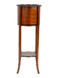 A Federal Style Mahogany Plant Stand Height 38 1/2 x width 13 x depth 13 inches.