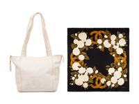Chanel, White Leather Handbag & Silk Scarf