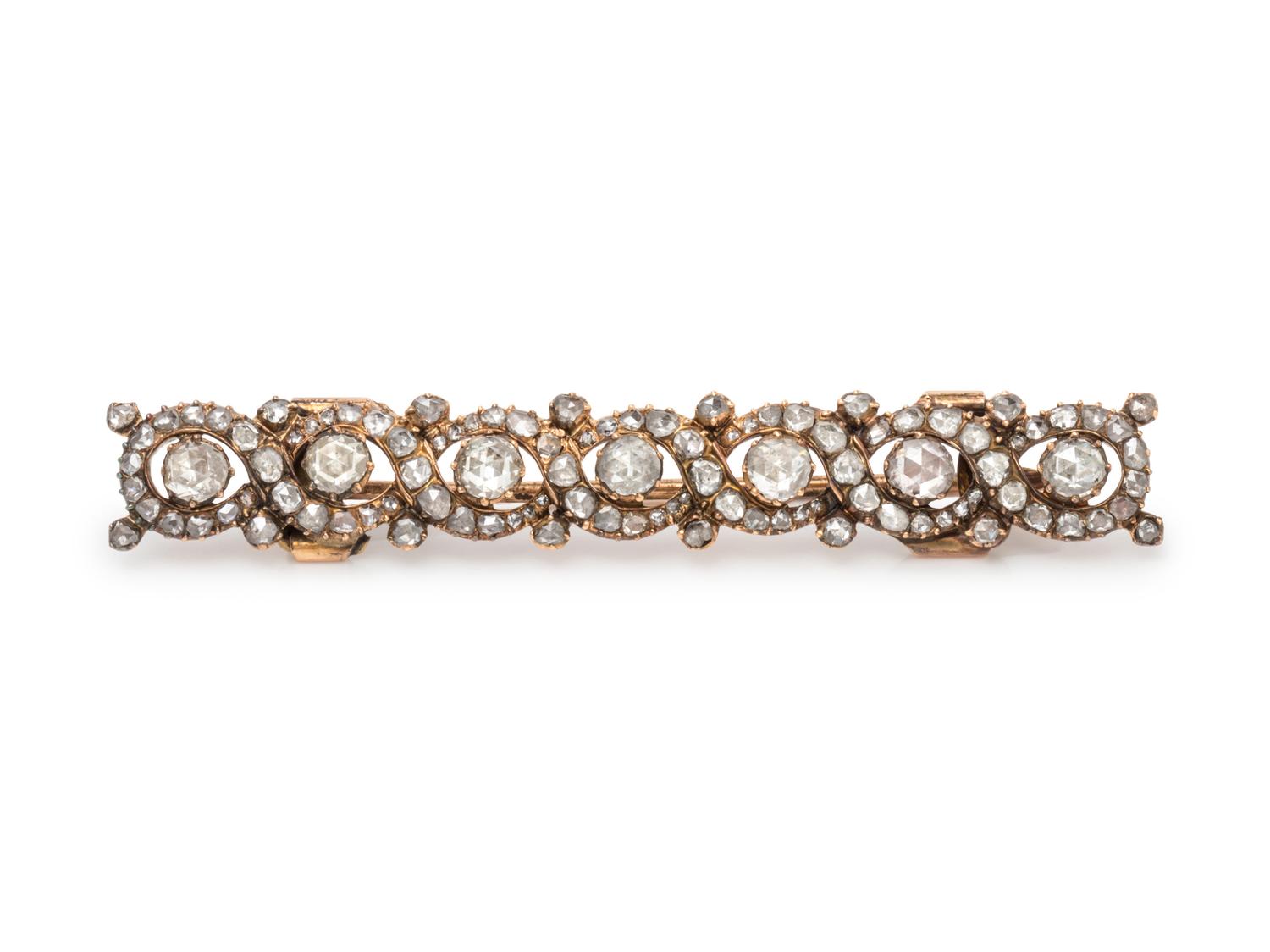 ANTIQUE, DIAMOND BROOCH