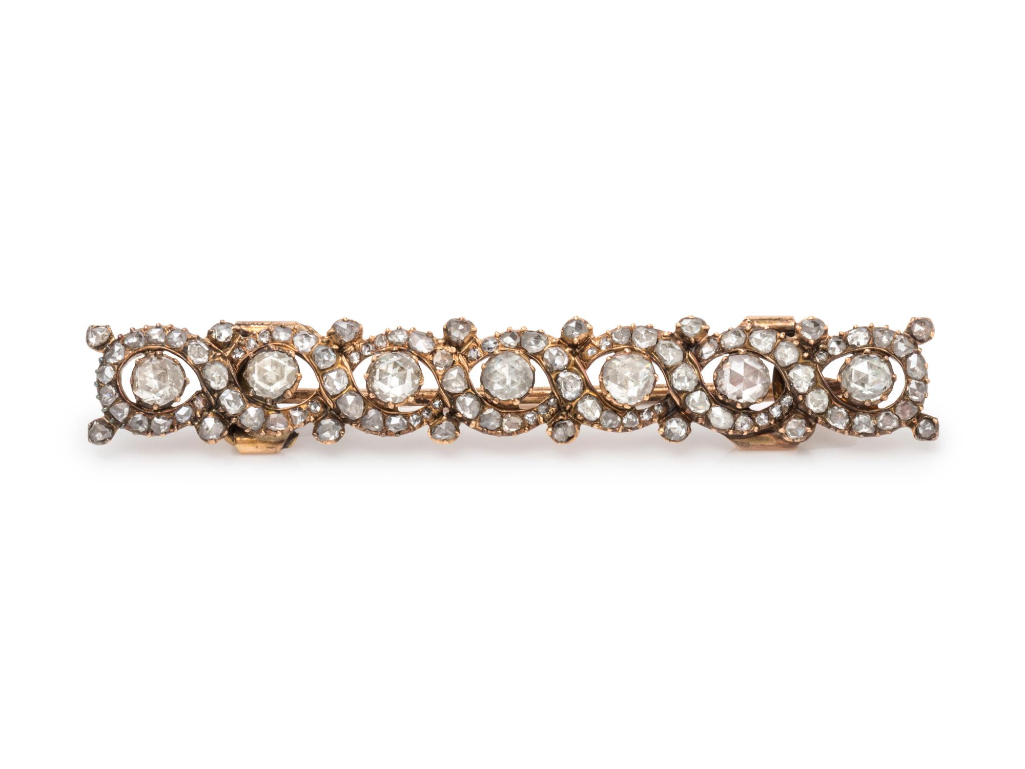 ANTIQUE, DIAMOND BROOCH